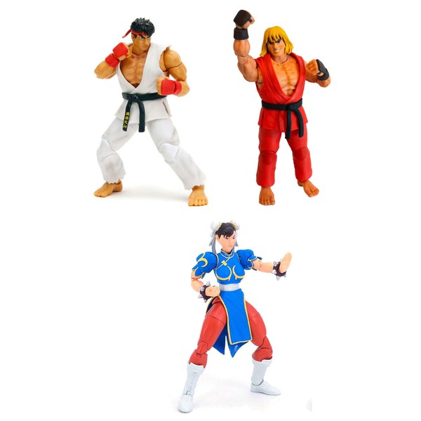 Ultra Street Fighter Ii: The Final Challengers Actionfiguren Ryu + Chun-Li + Ken-image