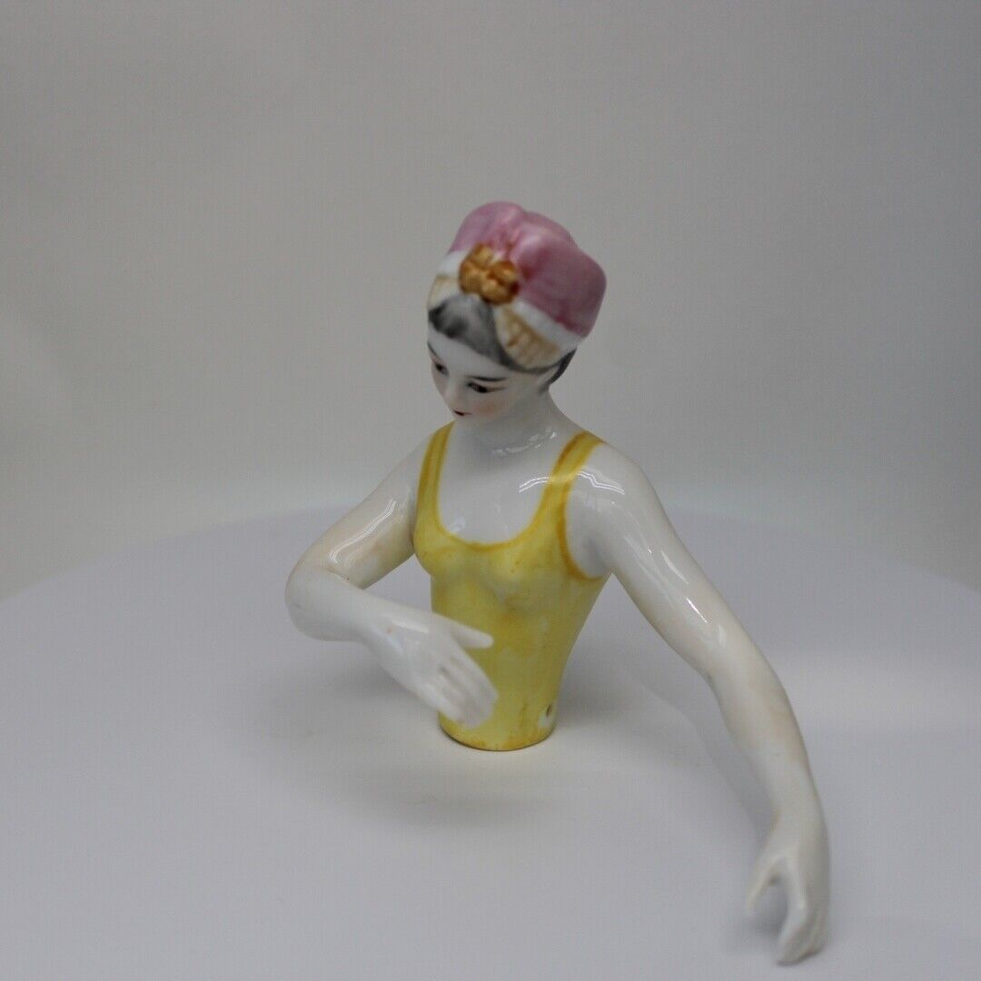French Style Half doll Figurine Mata Hari Sexy Half Doll Pincushion Arms Away Ar