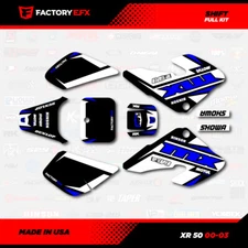 Black & Blue Shift Racing Graphics kit Fits 00-03 Honda XR50 XR 50 Decal pitbike