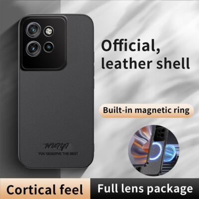 For Motorola Edge 50 Neo, Luxury Retro Leather Soft Magnetic Business Case Cover
