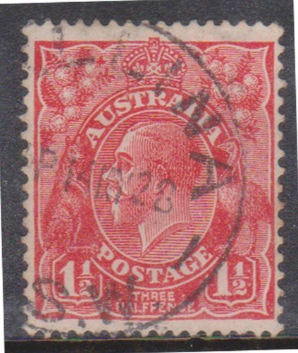 (K220-211) 1926 AU 1 1/2d red KGV (tone spot)(HV) | eBay