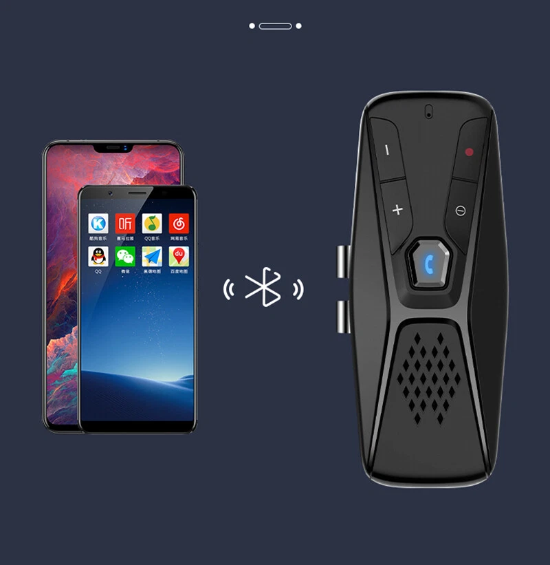 Автомобильный комплект беспроводной Bluetooth 5.0 громкая связь динамик телефон козырек зажим - Изображение 3 из 4