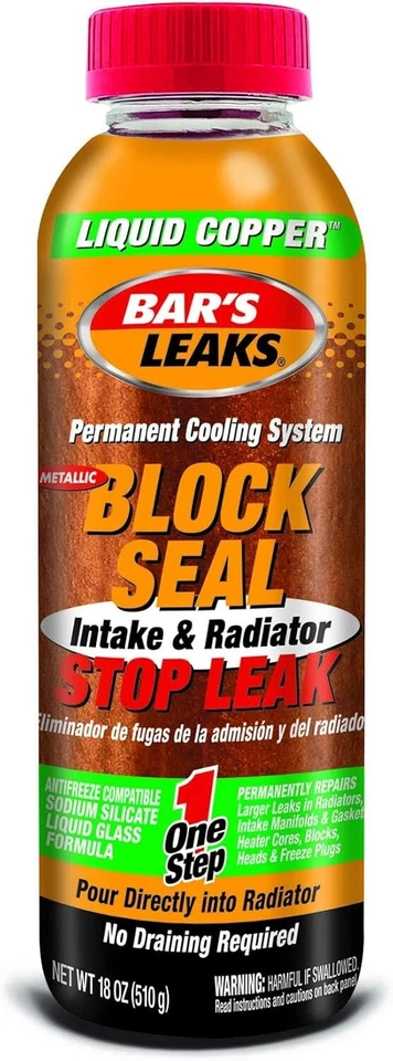 Bar's Leaks 1109 Block Seal Liquid Copper Intake and Radiator Stop Leak - 18 oz. Foto 2 de 3