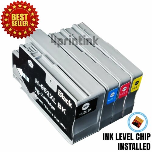 4pk 952XL Ink Cartridges For HP 952 OfficeJet Pro 7740 8210 8216 8218 8710 8714 - Picture 1 of 5