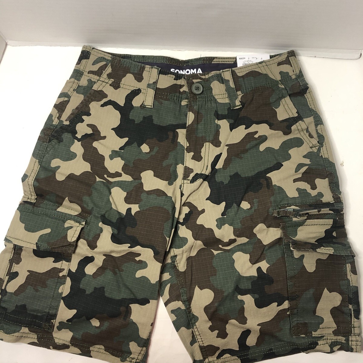 Sonoma Flexwear Ripstop Cargo Shorts Men's 29 Camouflage Outdoor