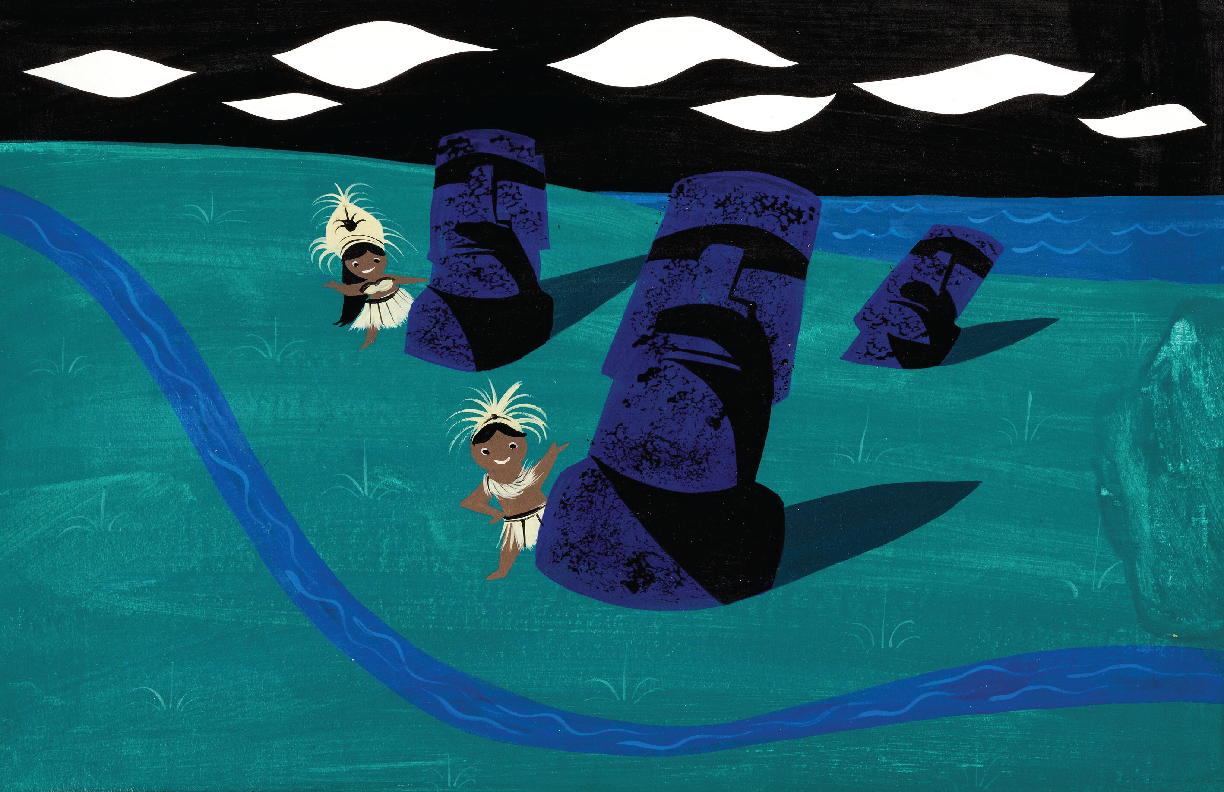 Disney Mary Blair It's A Small World Easter Island Matte Poster 13x19 Art