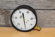 Vintage US Gauge Co USG Pressure Gauge 0-100 PSI 1/2" NPT 3 3/4" Dial