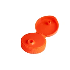 Orange 38 400 Hinged Flip Top Dispensing Cap w/ Pressure Seal 100 Pack