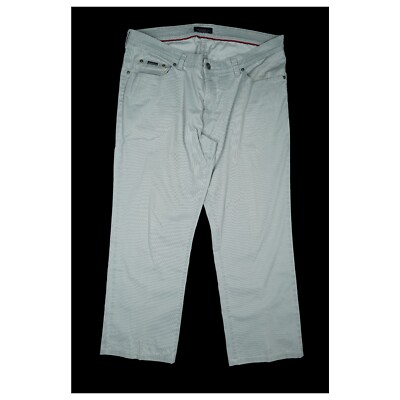 HATTRIC Mens Jeans Trousers Stretch Straight Summer 54 XXL W38 L28 Grey Blue Thin