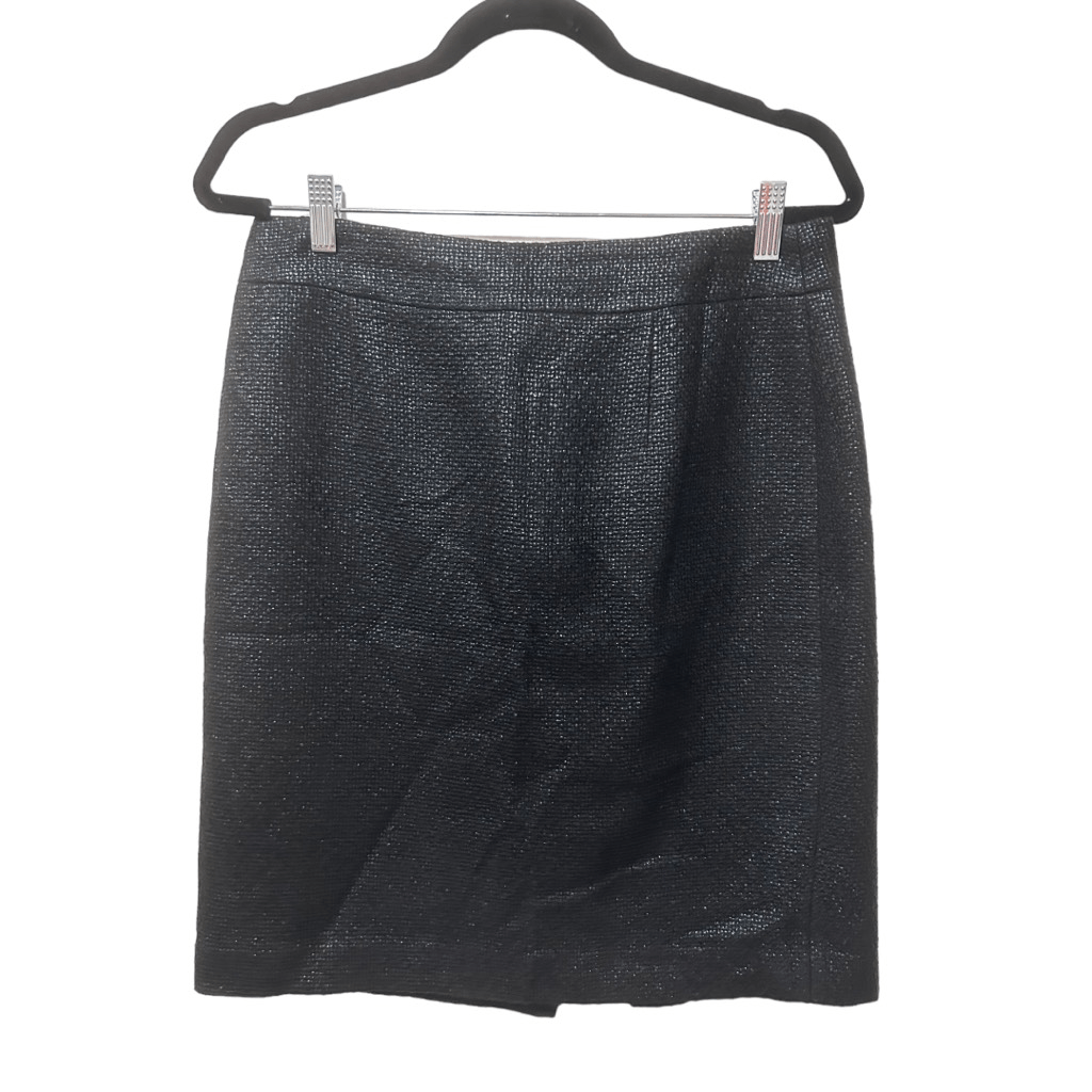 Banana Republic Textured Faux Leather Enclosed Zipper Mini Skirt Black Size  10