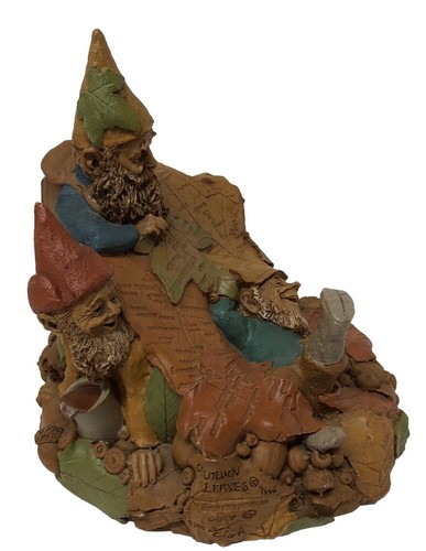 Tom Clark Gnomo Hojas de Otoño Estatuilla Mapa EE. UU., 1996 Escultura Fantasía - Imagen 2 de 6