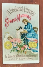 Victorian Trade Card Wheeler & Wilson Sewing Machines Philadelphia PA