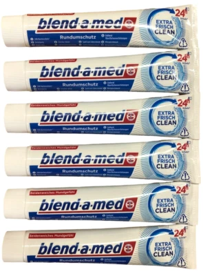 6x Blend-A-Med Zahnpasta Extra Frisch Clean 24h Schutz (6x 75ml) MHD 06/2025