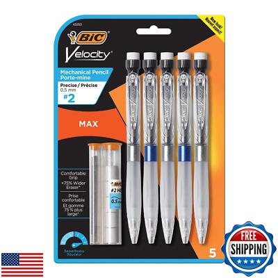 BIC MPMX5P51 Velocity Max Pencil, HB2, No. 2, 0.5 mm