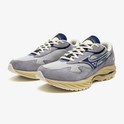 Mizuno WAVE RIDER β Light Grey/Dark Navy/Blue D1GA3309 20 Unisex Sneakers Shoes