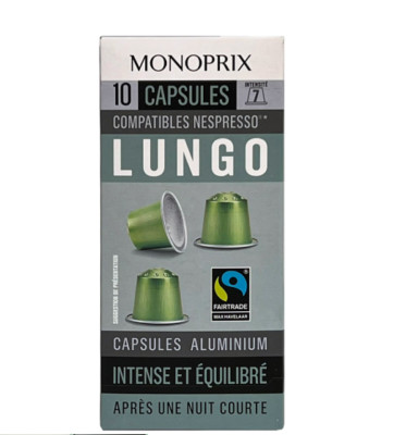 Espresso Lungo 10 Kapseln Monoprix