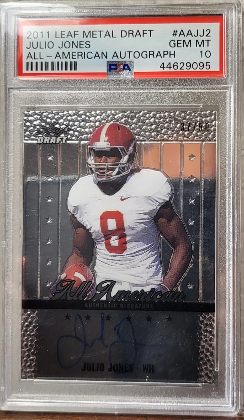 Julio Jones Leaf Metal Draft All-American #AAJJ2 Autograph