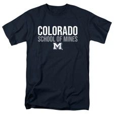Colorado School of Mines Adult T-Shirt Stacked, Navy, S-5XL