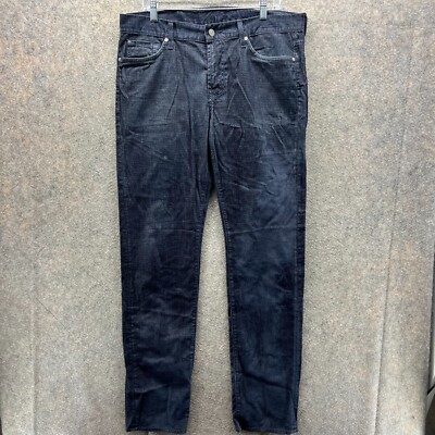 For all Mankind Jeans Men 34 Blue Denim Straight Cotton Mercer Indigo  Slim