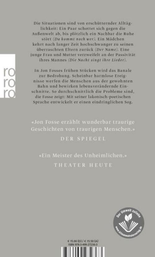 Thumbnail - Fosse Jon. Die Nacht Singt Ihre Lieder. Taschenbuch