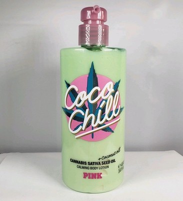 Victoria s Secret Pink Coco Chill Cannibas Sativa + Coconut Oil Body Lotion 14oz