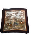 Vintage Norma Dori Hunt Scene Scarf  %100 Rayon