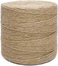 500FT Jute Twine Rope 3mm Natural Thick Garden String 3mm-4ply, Brown