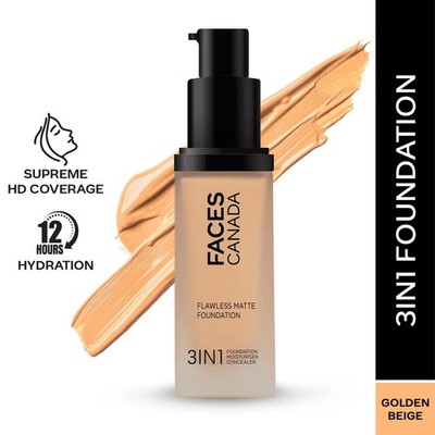 Faces Canada Flawless Matte Foundation (30ml) - Golden Beige