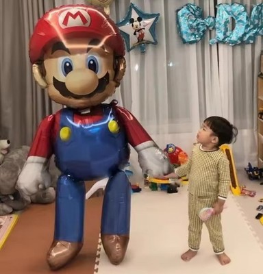 Super Mario Airwalker 60'' Tall Birthday Party Jumbo 3D Balloon Helium Foil
