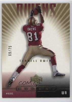 2002 Upper Deck Graded Gold /75 Terrell Owens #77 HOF 5n4