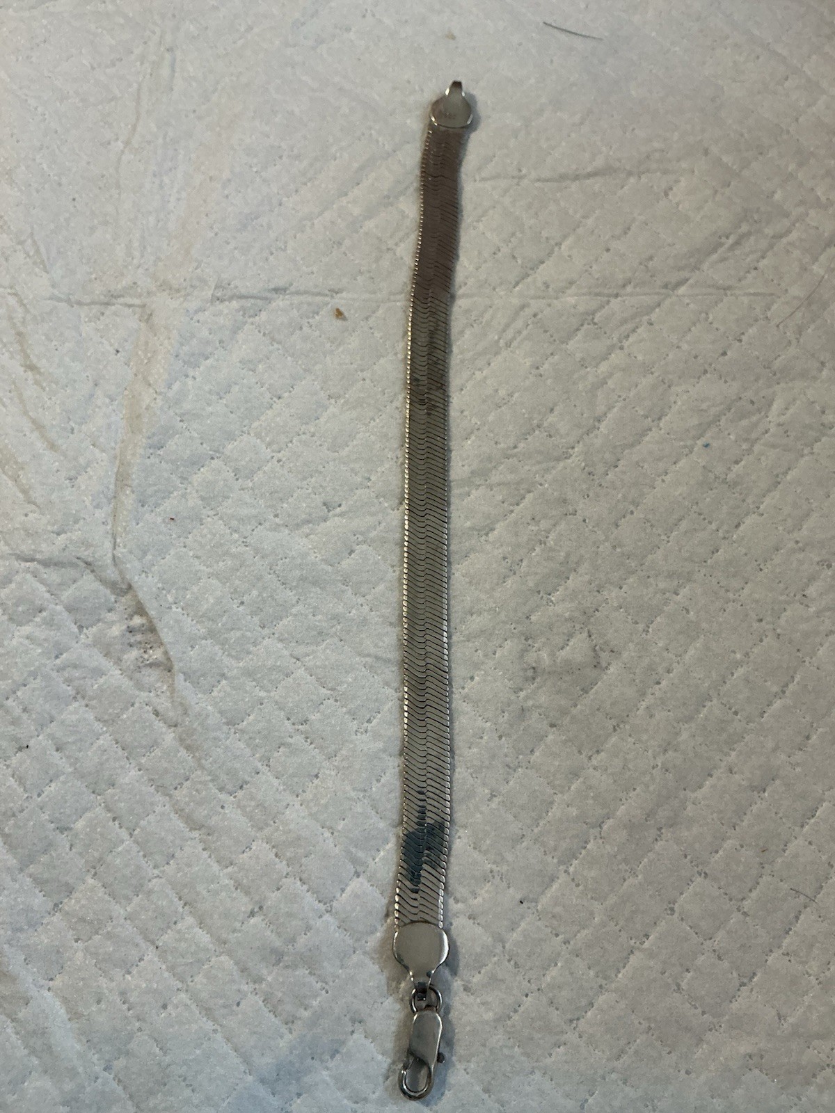 Silver Herribone Bracelet Medium Width - image 1