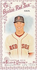 2014 Topps Allen And Ginter Boston Red Sox Daniel Nava Mini Red 05/33