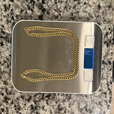 10K Solid Yellow Gold Italian Cuban Curb Link Chain Necklace 21'' 3mm 19 Grams