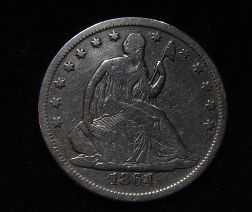 1864 s Seated Liberty Half Dollar