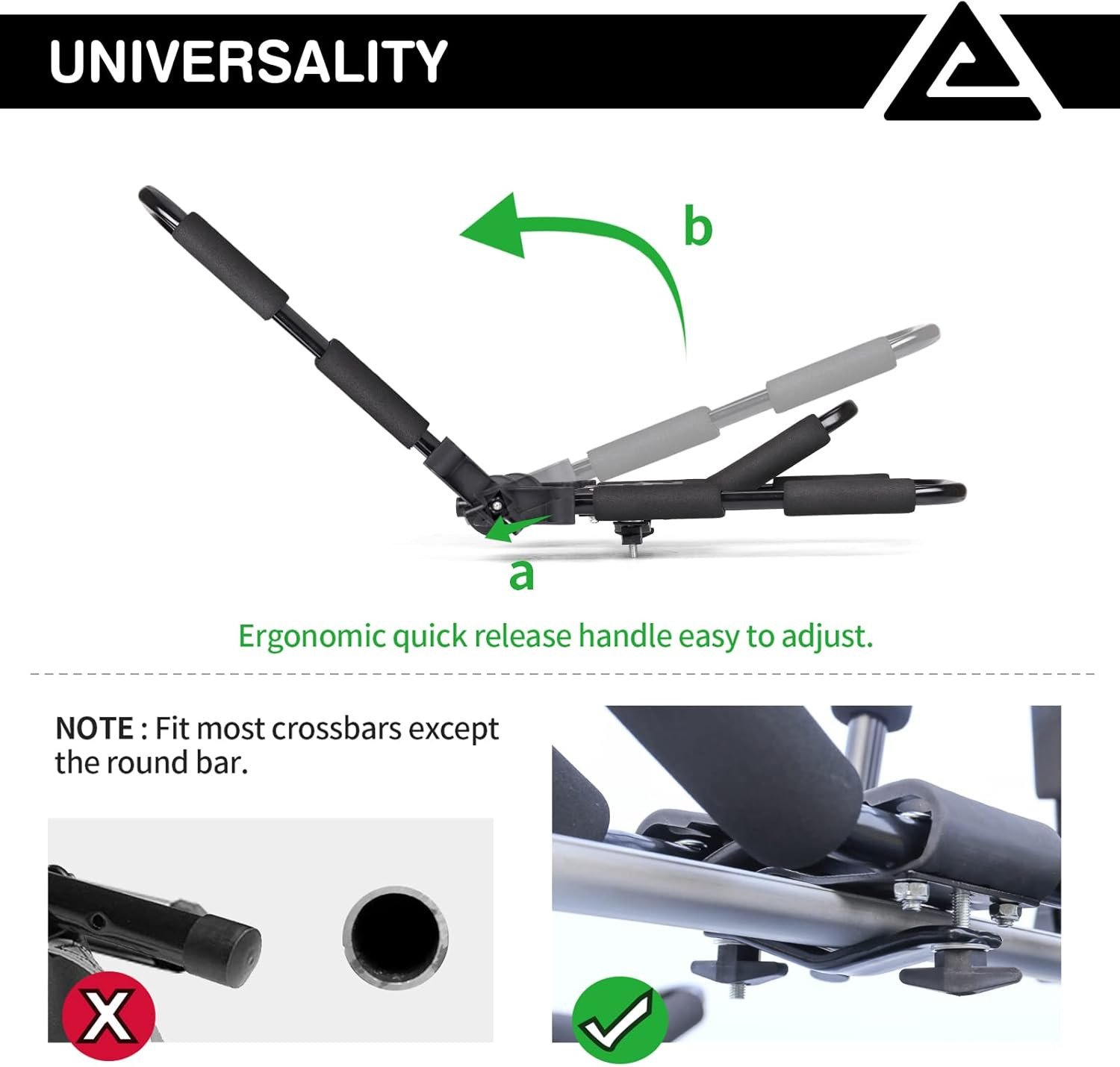 Compact Folding Kayak Rack Set for SUVs, Cars & Trucks with Straps
