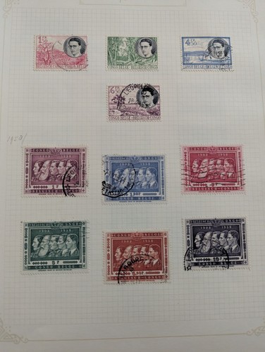 Sammlung Belgien und Gebiete mit viel Belgisch Kongo im selbstgestalteten Album - Bild 23 von 24