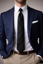 Goodfellow Co Black Necktie Solid Classic One Size New with Tag
