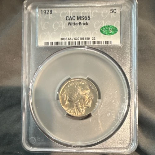 1928 Buffalo Nickel 5C CAC MS65 Uncirculated Certified