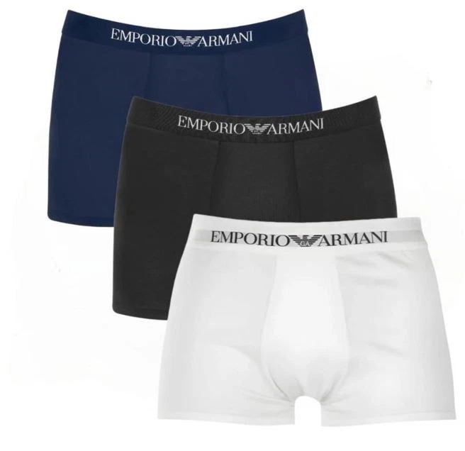 Emporio Armani Men's Boxer shorts Pack of 3 Trunk Short Pant Underwear