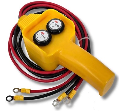 12V ELECTRIC WINCH CONTROLLER - WINCH REMOTE HAND CONTROL ASSEMBLY - YELLOW