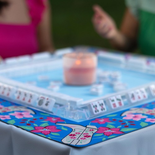 Mahjong Mat | 33" Non-Slip Card Table Cover | Decorative Game Mat for Mahjong... - Picture 4 of 6