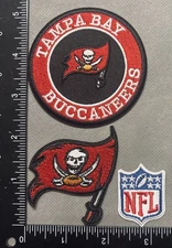 LOT OF 3 TAMPA BAY BUCCANEERS IRON ON EMBROIDERED PATCH