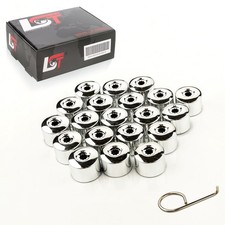 20x Radschrauben Abdeckkappen Radschraubenkappen Set chromfarben 17 mm für SAAB