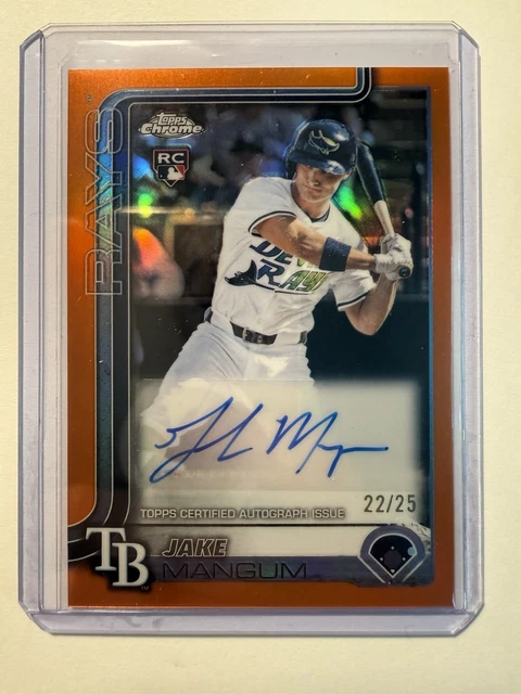 2025 Topps Chrome Update Jake Mangum Rookie Auto /25