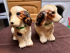 Figurine cane Spaniel in ceramica vintage - coppia