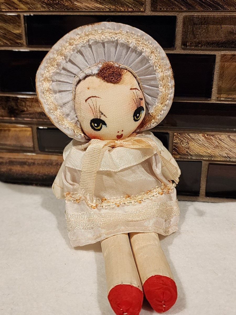 Japanese Bunka Cloth Doll Big Eyes 1940's | eBay