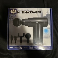 Sealy Handheld Deep Tissue Mini Massage Gun W/Four Heads and Six Speeds