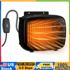Thermostatic Outdoor Dog House Heater 200/400W Pet Kennel Warmer   Black