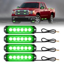 HLauto 406T Emergency Strobe Grille Lights 4pc 6 LED Sync Safety Warning