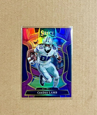 2025 Panini Select CeeDee Lamb Purple Prizm /75 #98 Dallas Cowboys